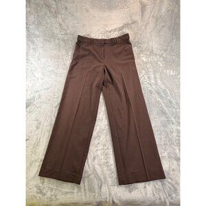 Counterparts Pants Women's 12P Brown Pleated Trouser Petite